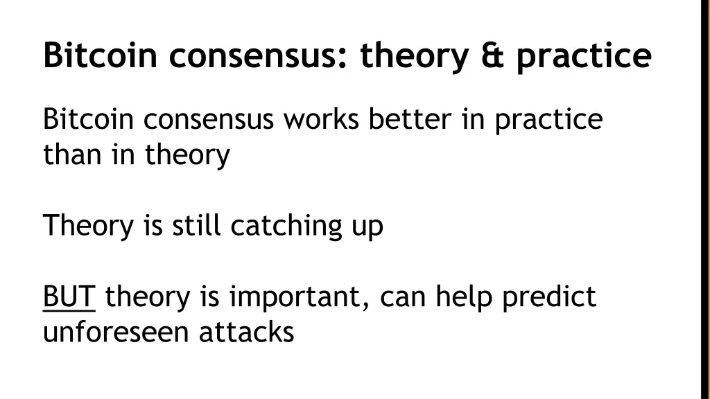 bitcoin consensus theory practice