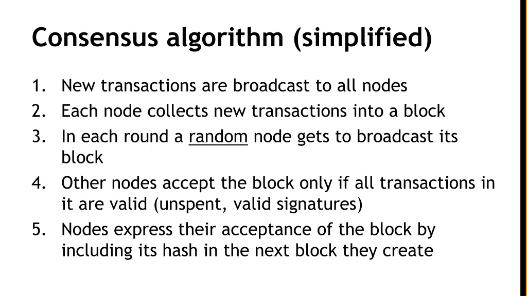 consensus algorithm simplified