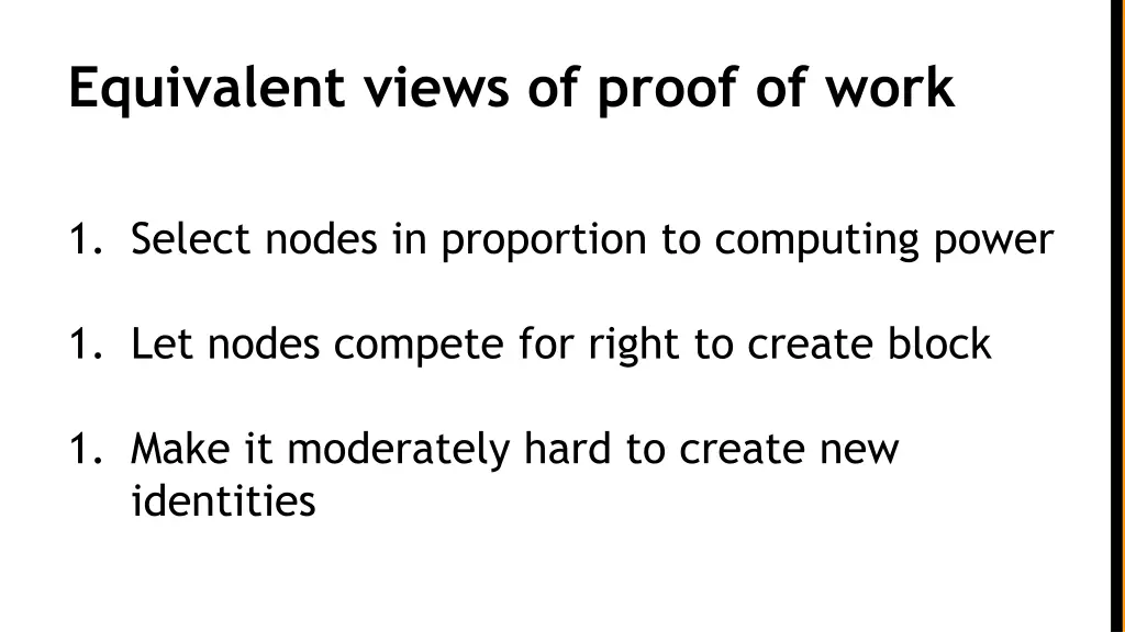 equivalent views of proof of work