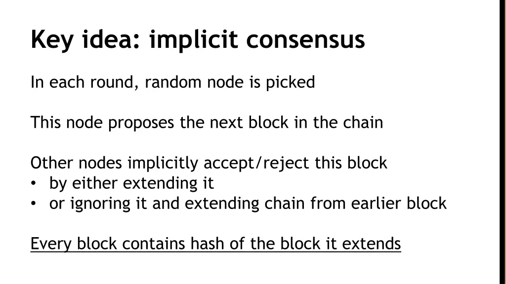key idea implicit consensus