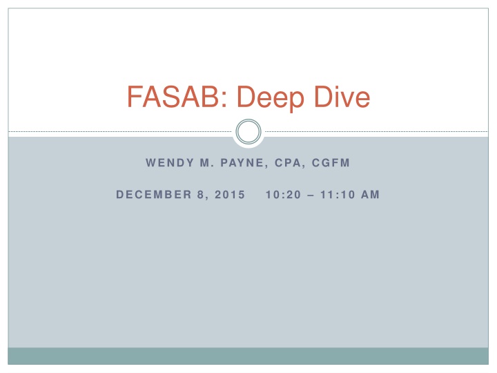 fasab deep dive