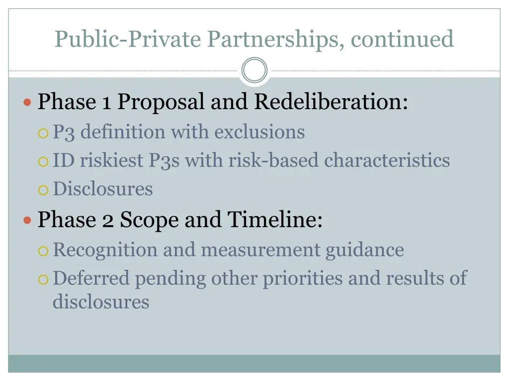public private partnerships continued