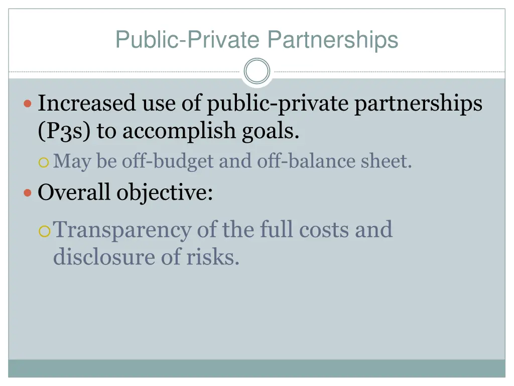 public private partnerships