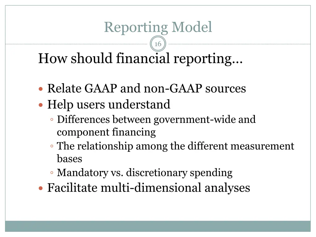 reporting model 1
