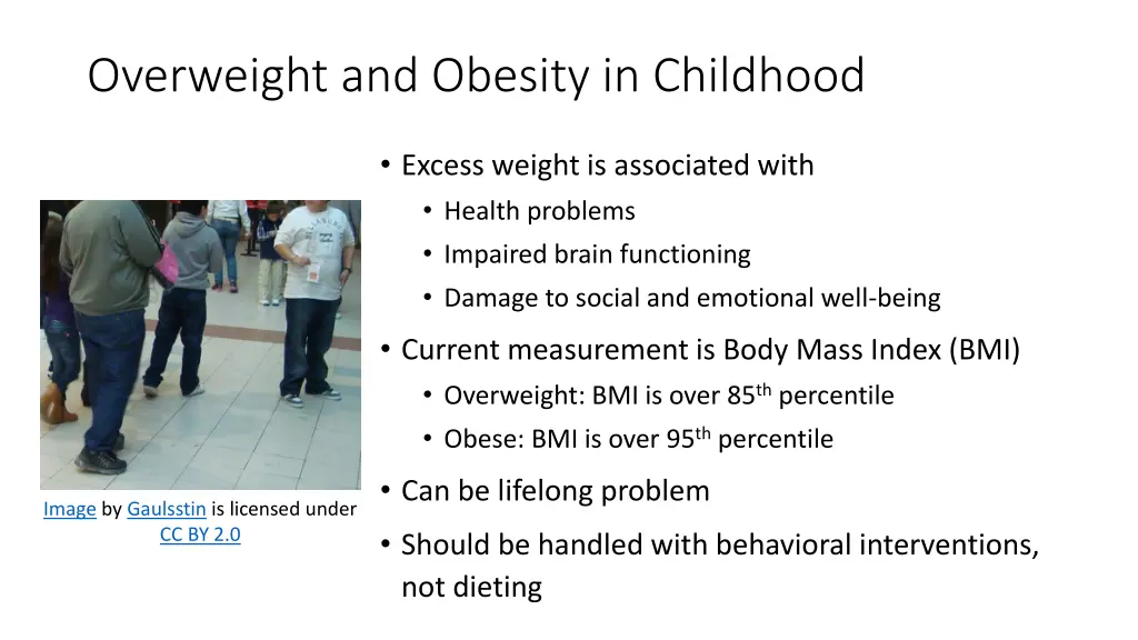 overweight and obesity in childhood