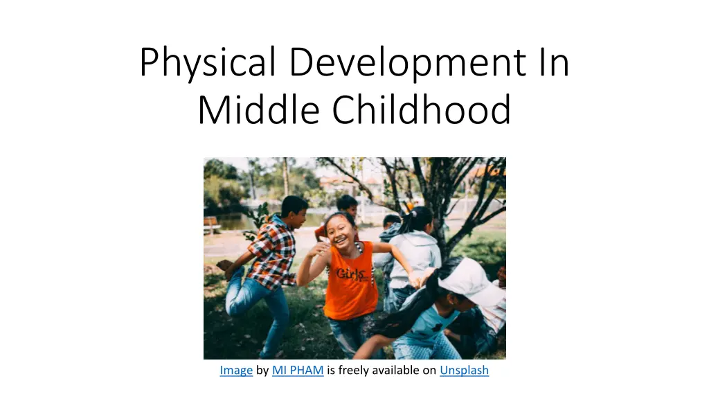 physical development in middle childhood