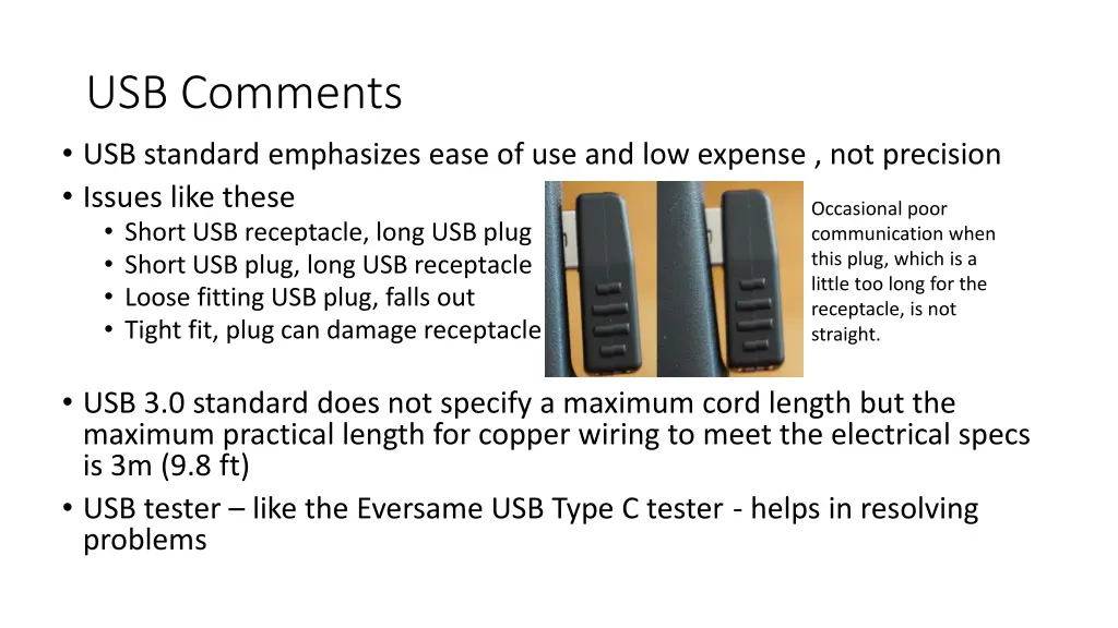 usb comments usb standard emphasizes ease