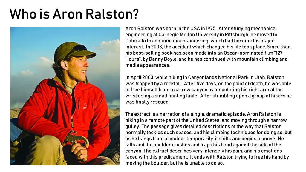 who is aron ralston