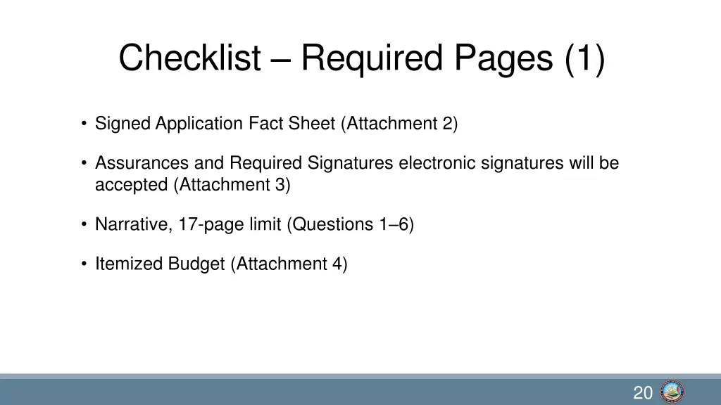 checklist required pages 1