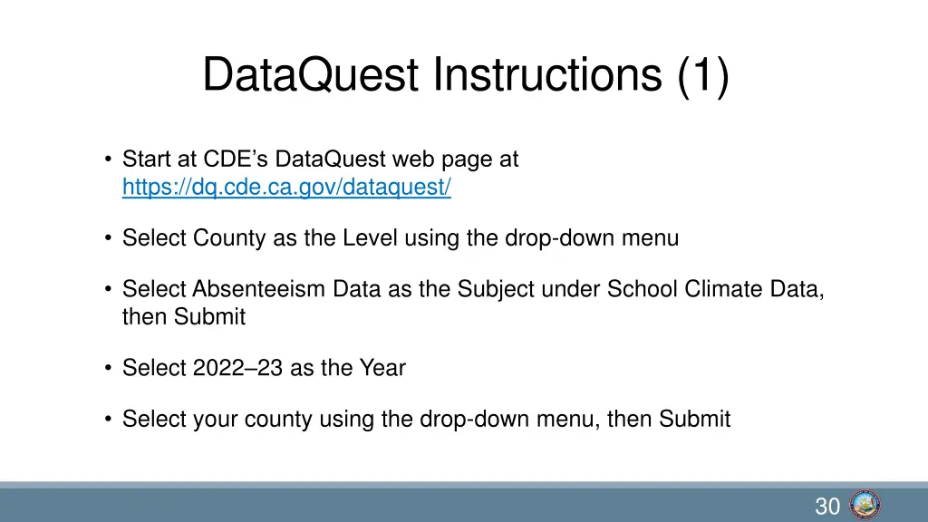 dataquest instructions 1
