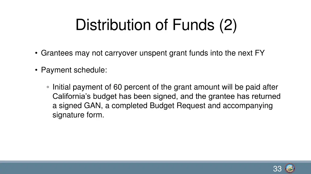 distribution of funds 2