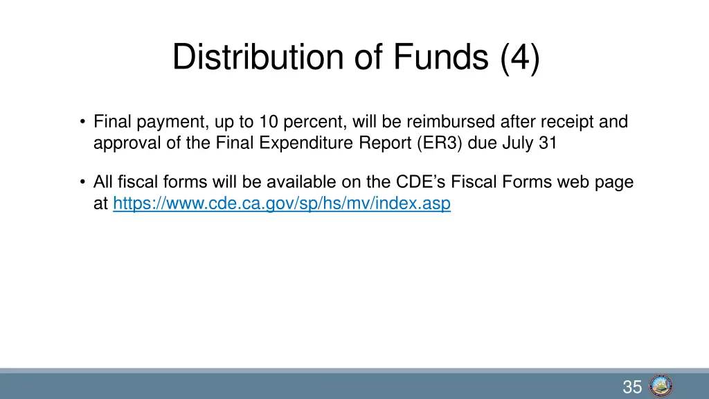 distribution of funds 4