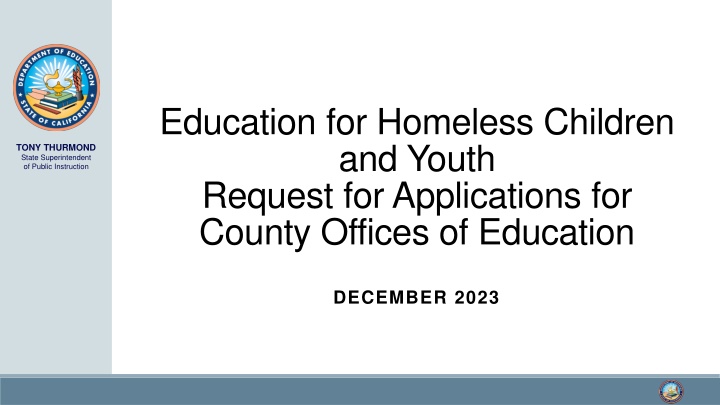 education for homeless children and youth request