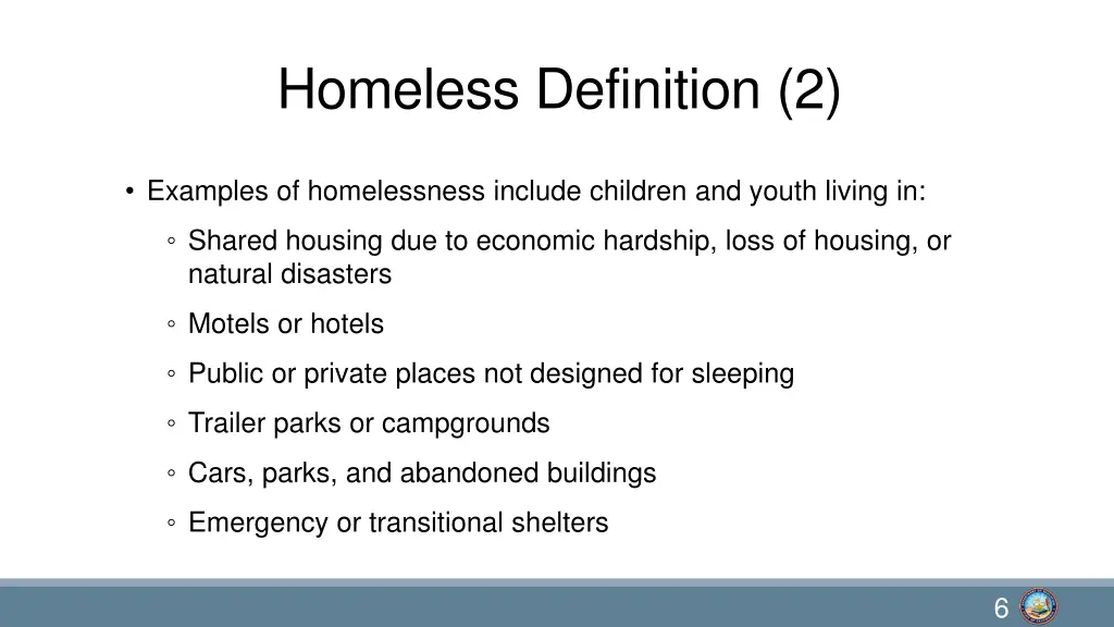 homeless definition 2