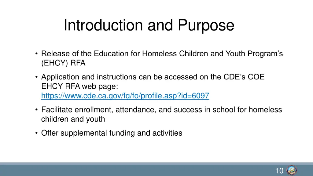 introduction and purpose