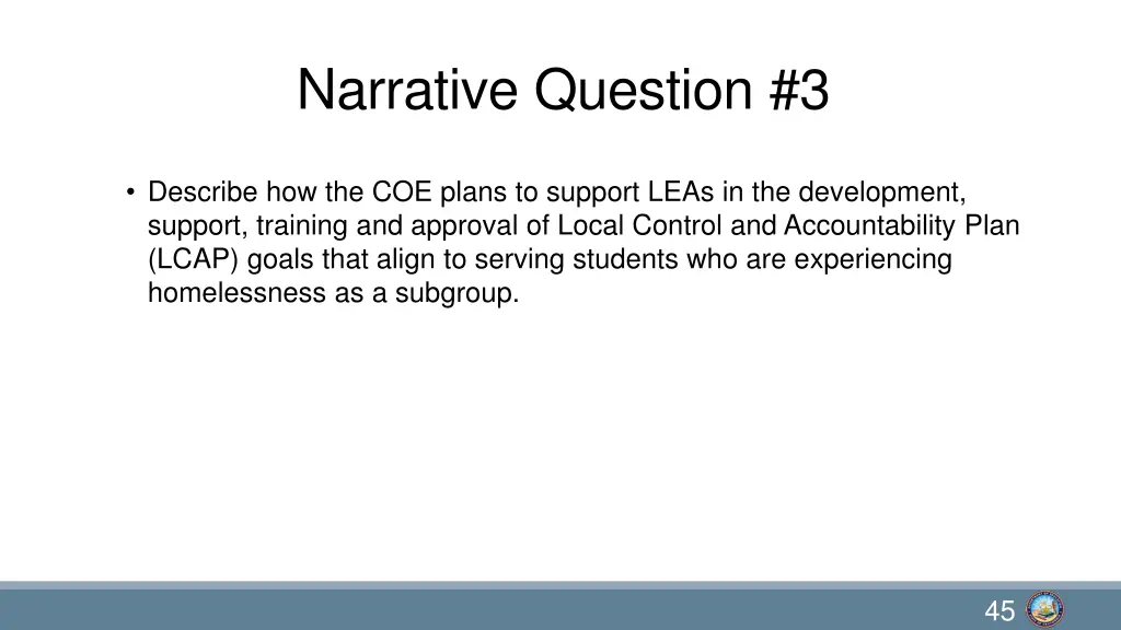 narrative question 3
