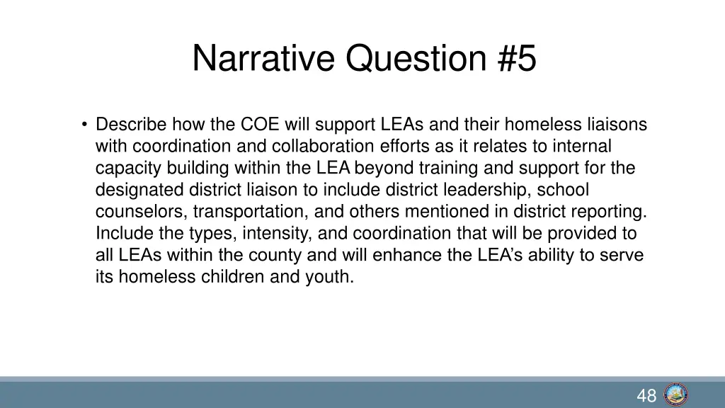 narrative question 5