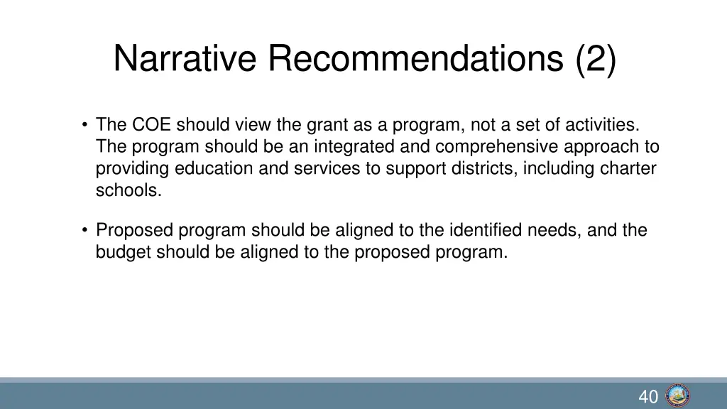 narrative recommendations 2