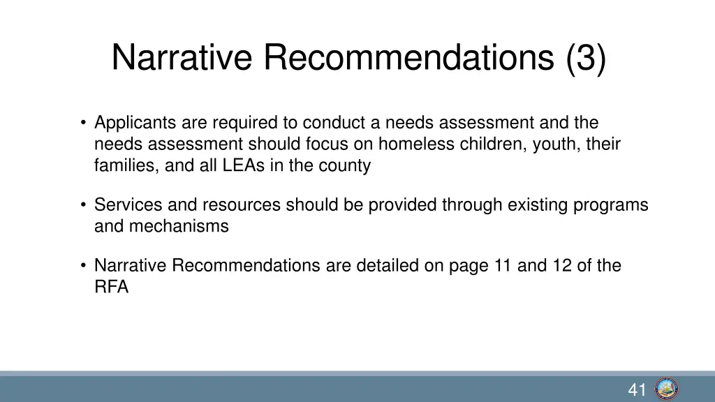 narrative recommendations 3