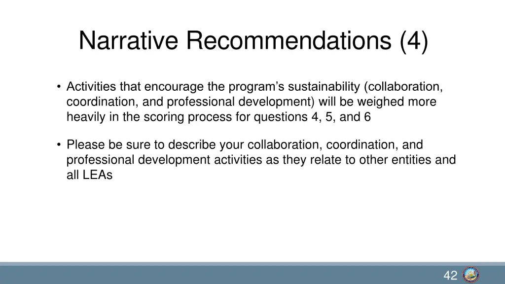 narrative recommendations 4