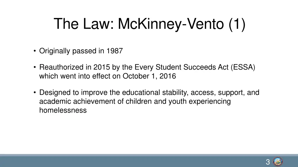 the law mckinney vento 1