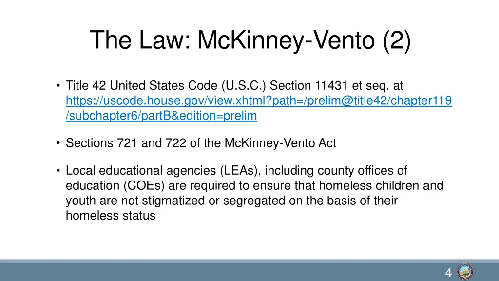 the law mckinney vento 2