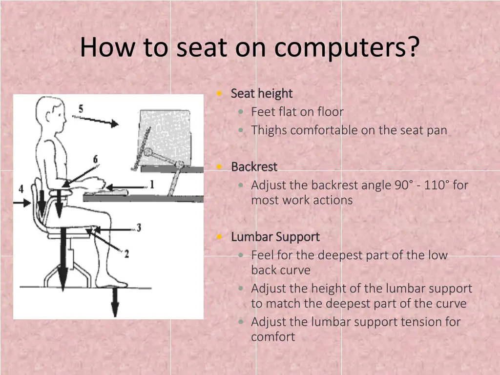 how to seat on computers