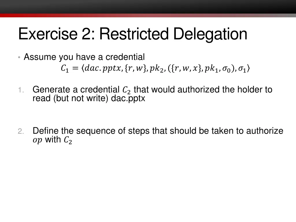 exercise 2 restricted delegation