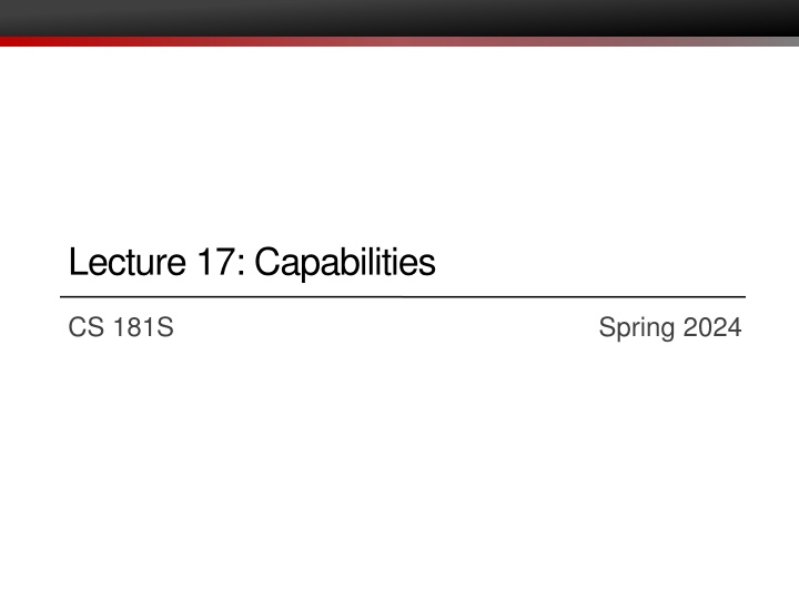 lecture 17 capabilities