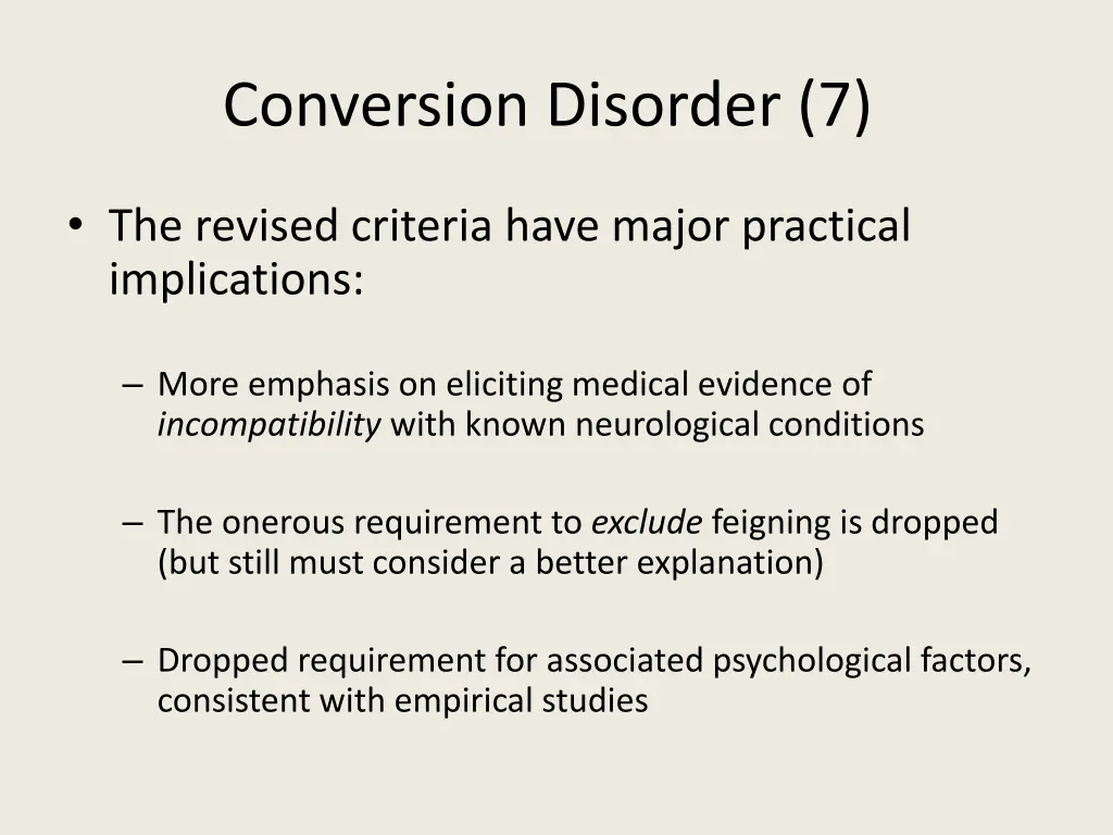 conversion disorder 7
