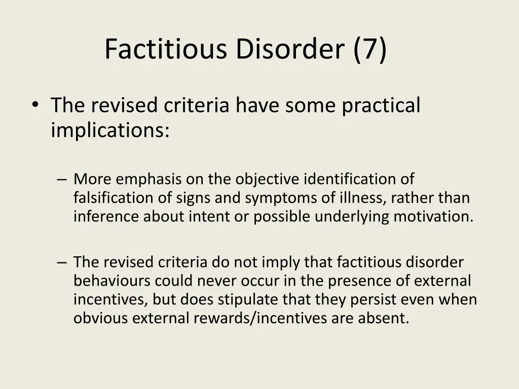 factitious disorder 7