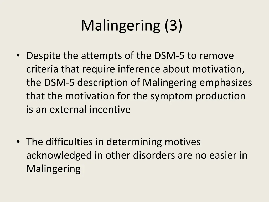 malingering 3