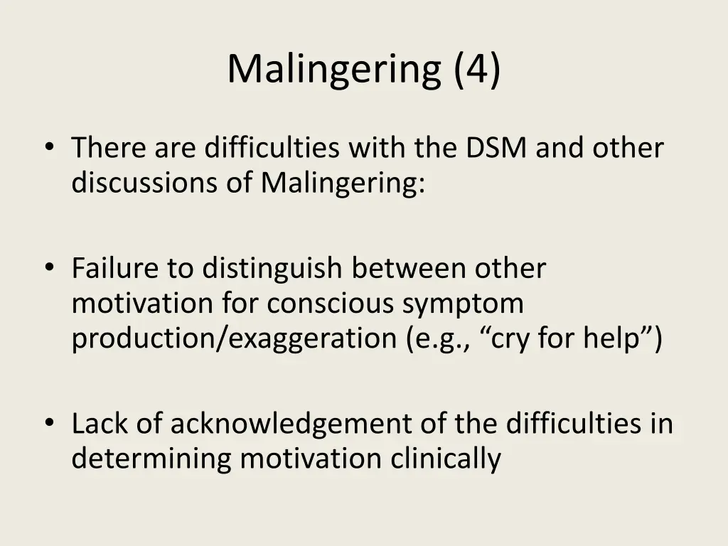 malingering 4