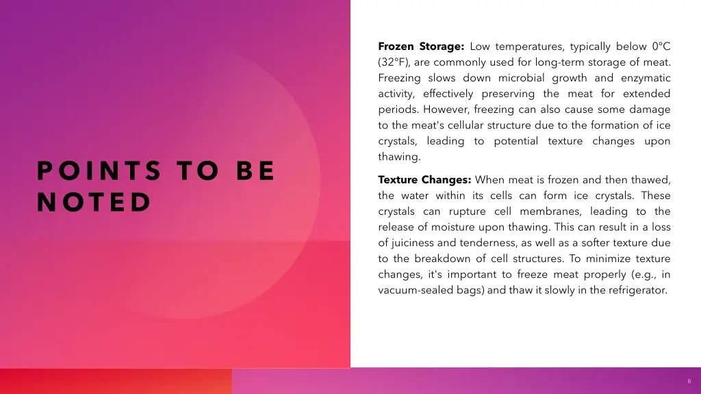 frozen storage low temperatures typically below