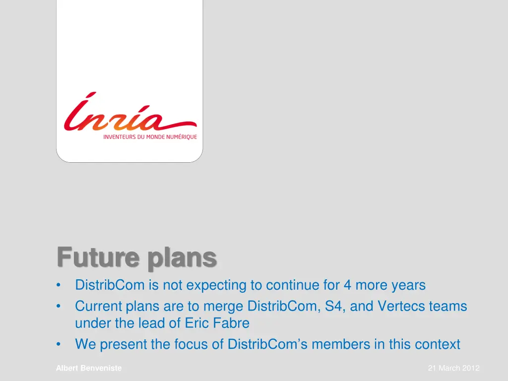 future plans distribcom is not expecting