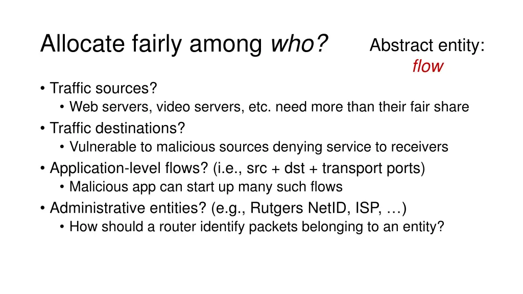 allocate fairly among who