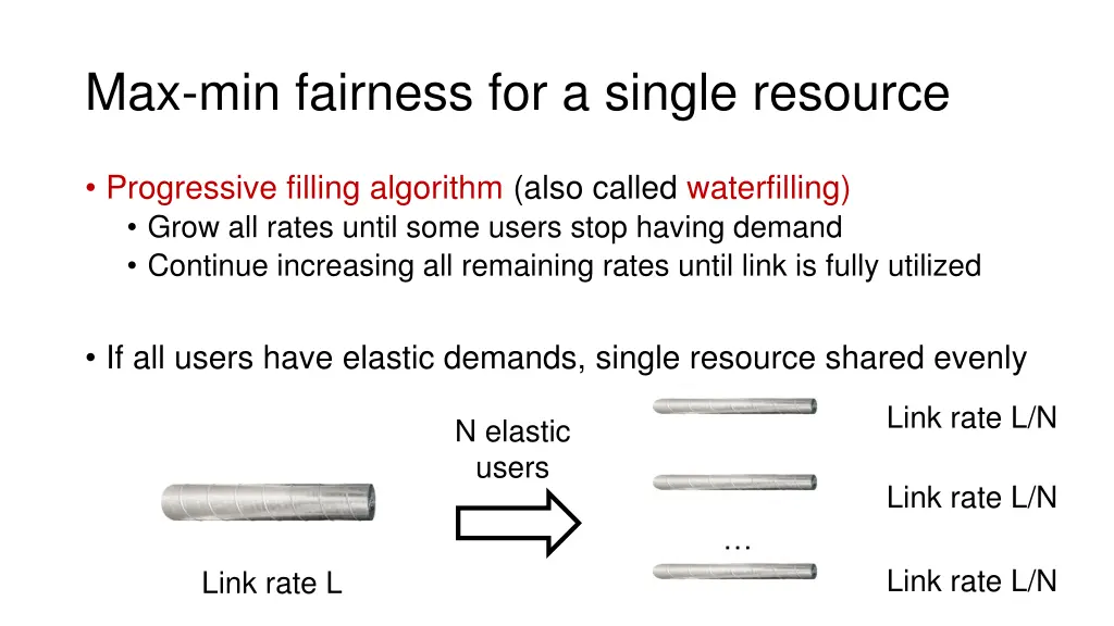 max min fairness for a single resource