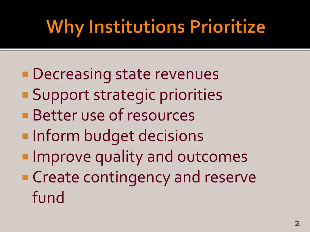 decreasing state revenues support strategic