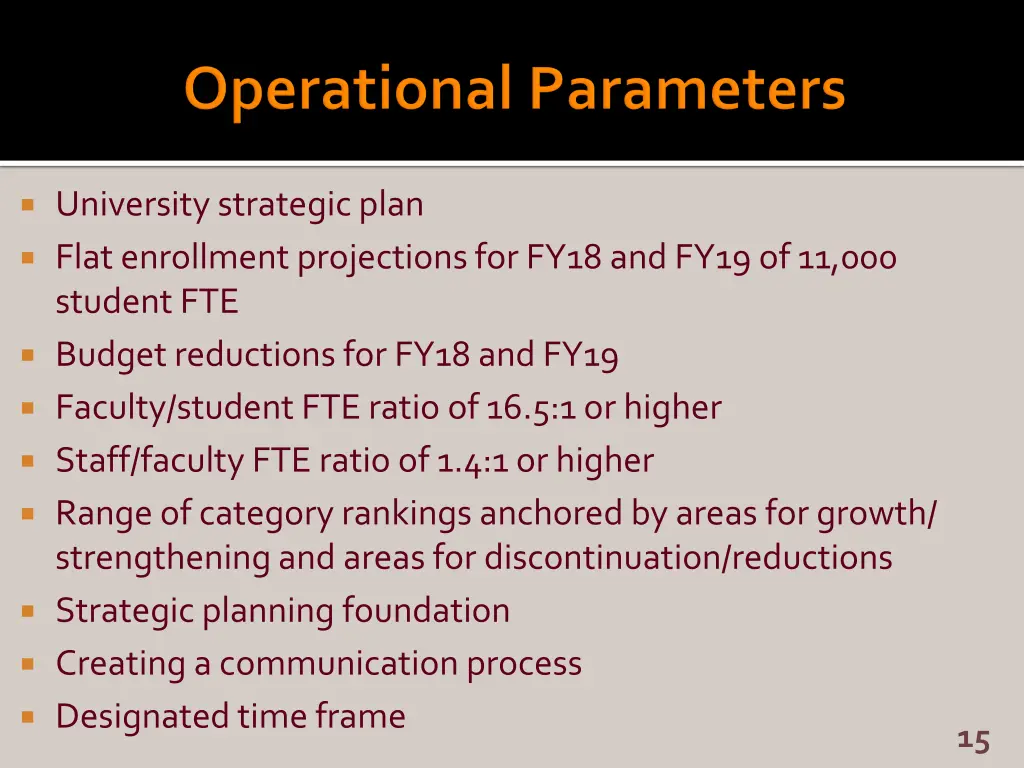 university strategic plan