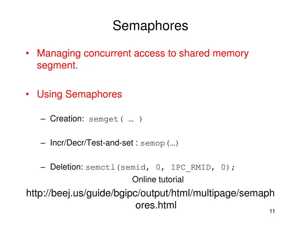 semaphores