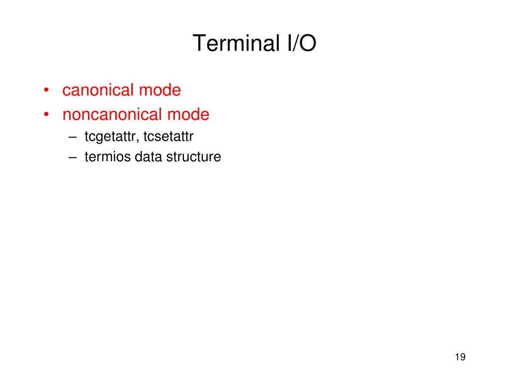 terminal i o