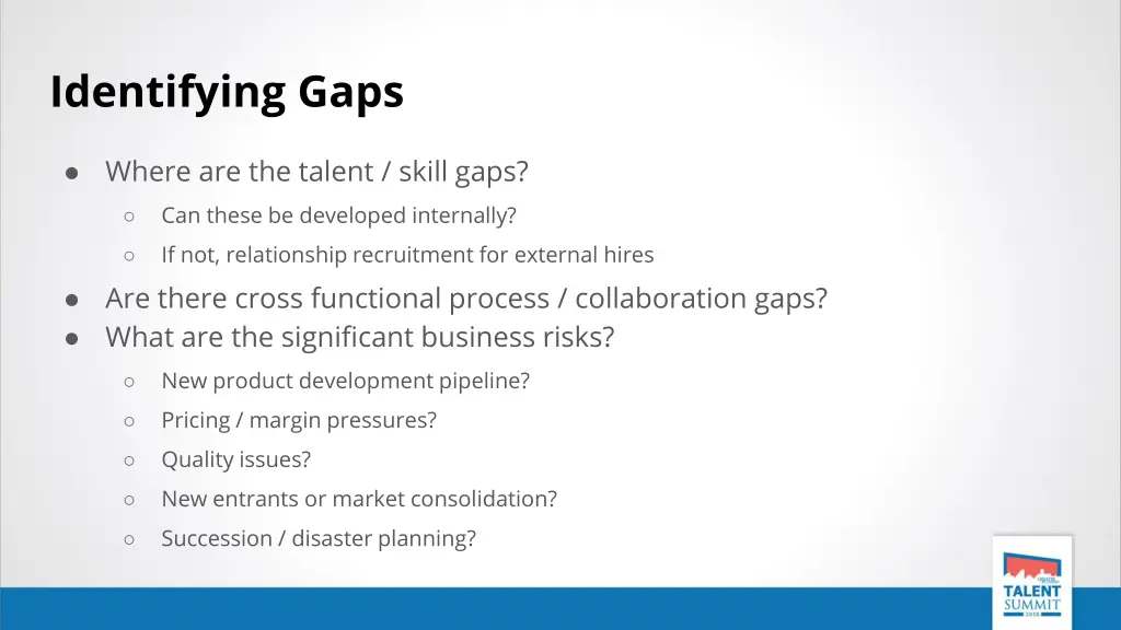 identifying gaps