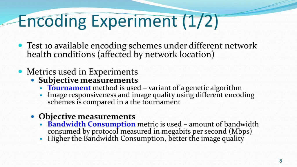 encoding experiment 1 2