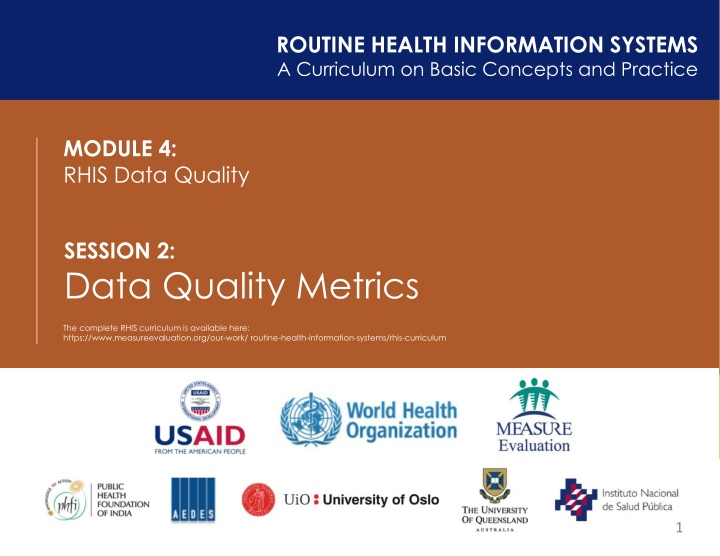 routine health information systems a curriculum