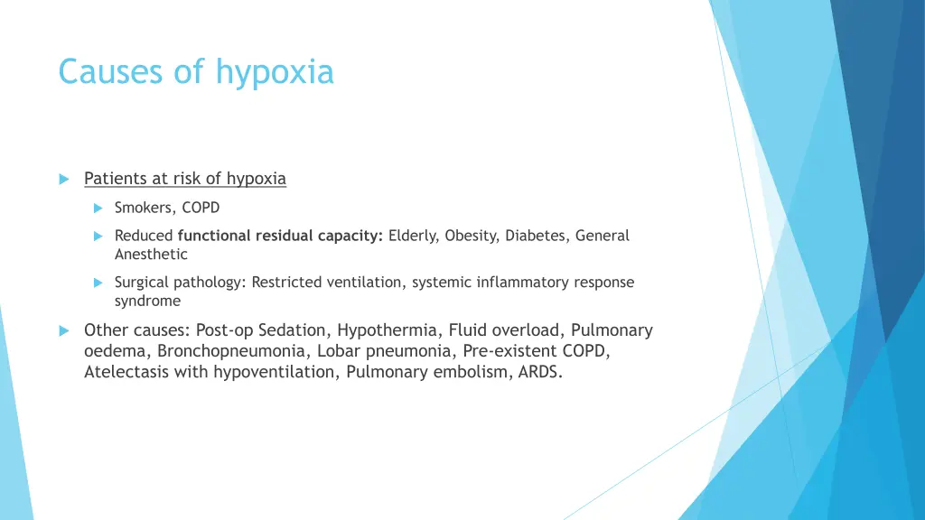 causes of hypoxia