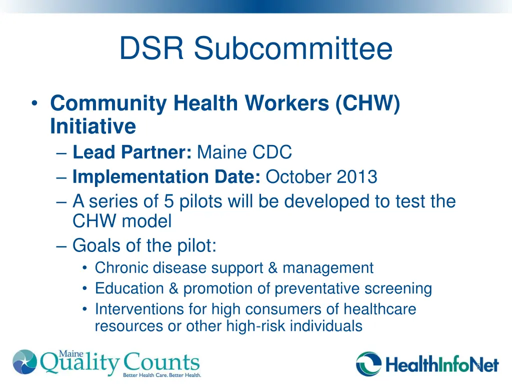 dsr subcommittee 2