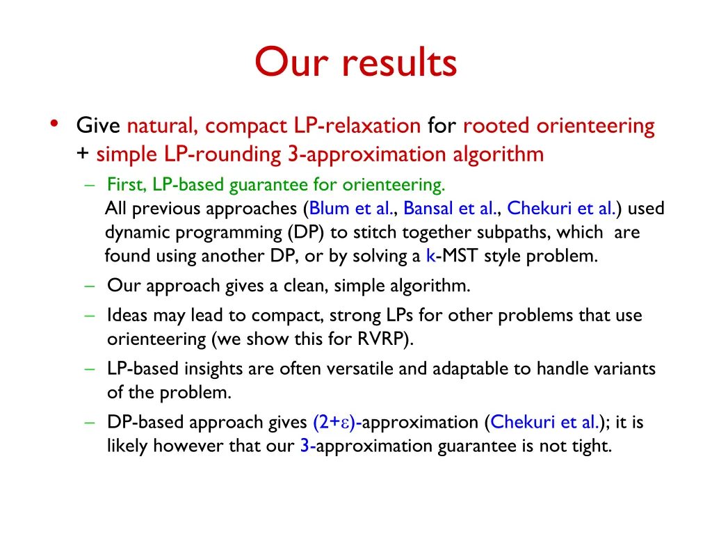our results 1