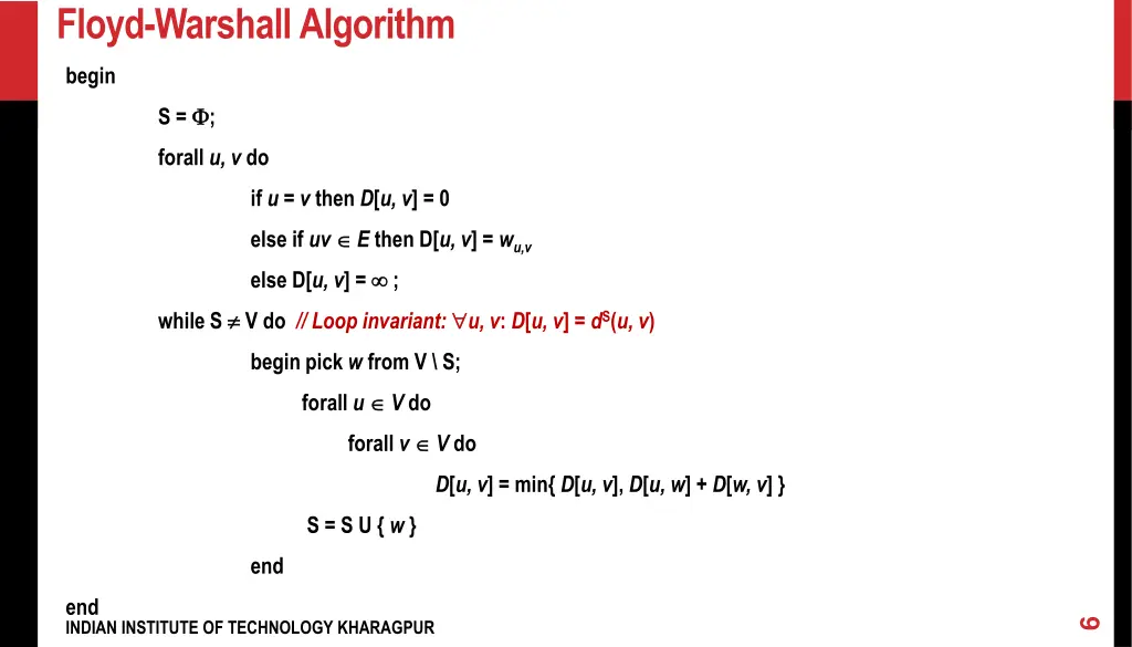 floyd warshall algorithm