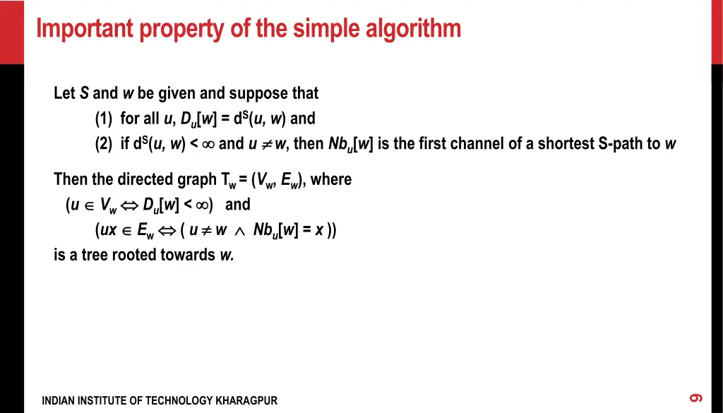 important property of the simple algorithm