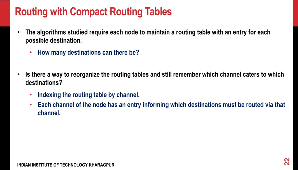 routing with compact routing tables